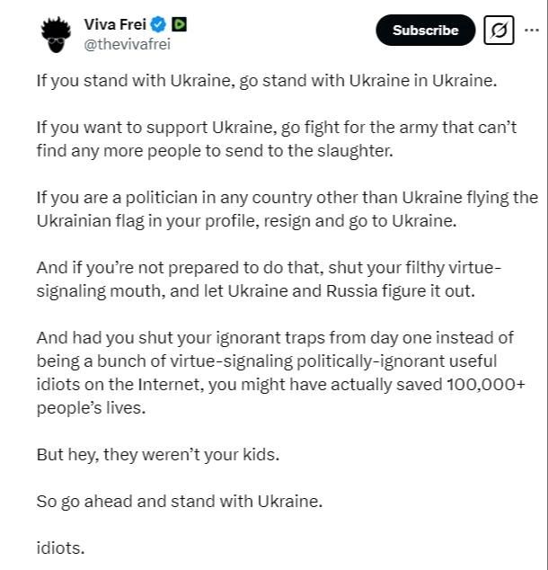 &quot;   ,    &quot;:    Viva Frei        