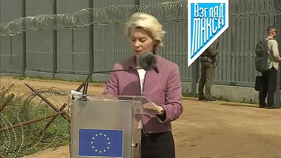 Глава Еврокомиссии Урсула фон дер Ляйен и премьер-министр Польши Дональд Туск посетили польско-белорусскую границу, где на протяжении всей линии возведён пятиметровый забор с колючей проволокой