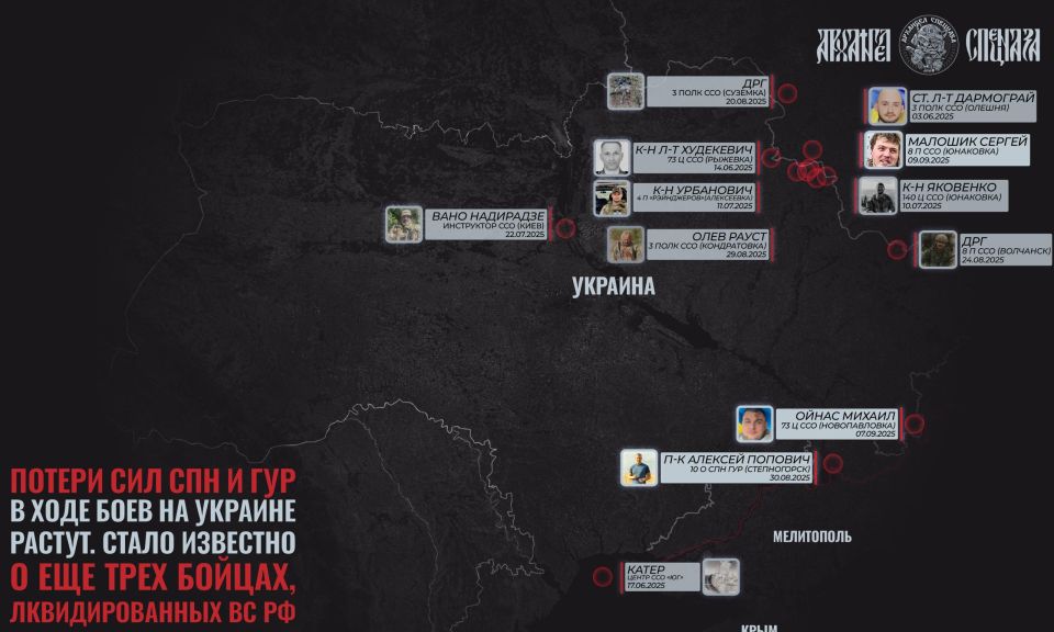 А некрологов все больше. В конце лета мы подвели информацию об известных и подтвержденных потерях в силах специальных операций Украины, понесенных за июнь – августа 2025 года