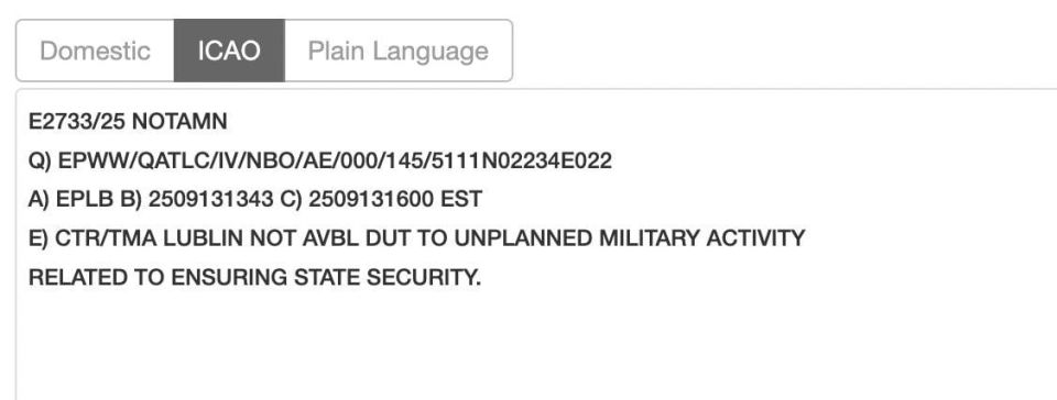        -   ,     ,    NOTAM
