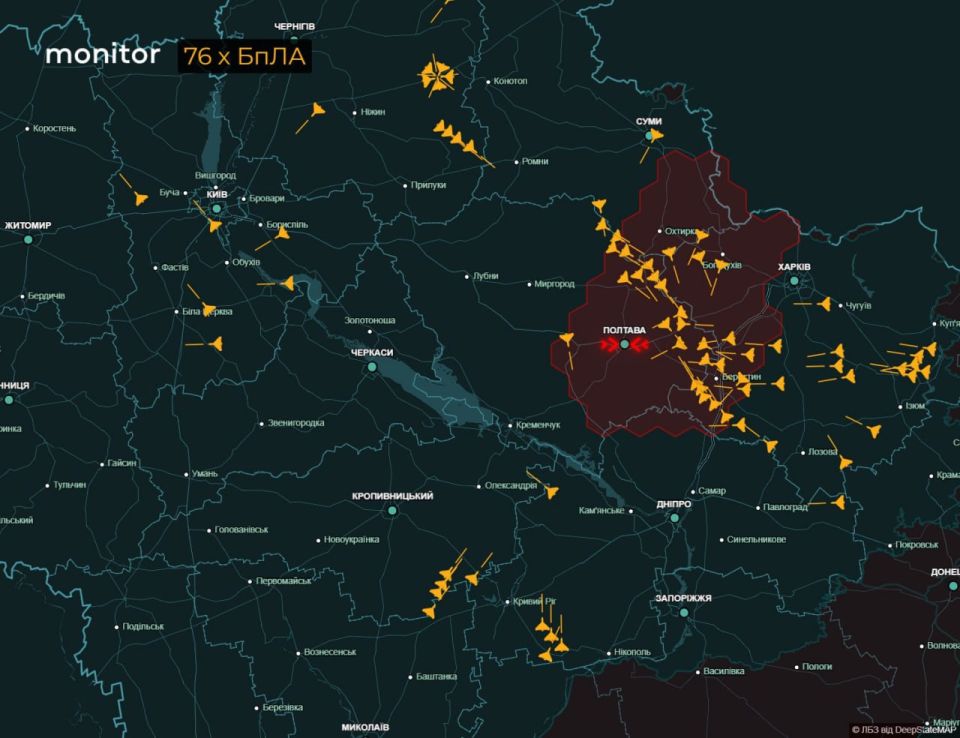 Полтавщина под массированной атакой "Гераней", крылатых и баллистических ракет Полтавщина под массированной атакой "Гераней", крылатых и баллистических ракет