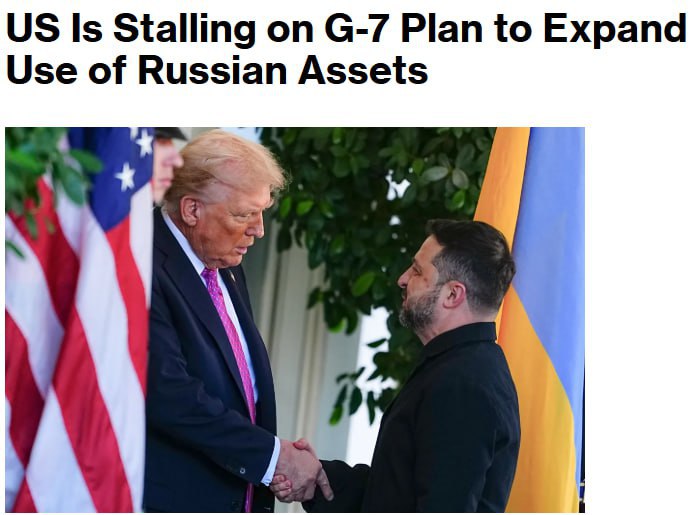 США отказались поддержать план "G7" по передаче Украине 140 млрд замороженных активов России, — Bloomberg
