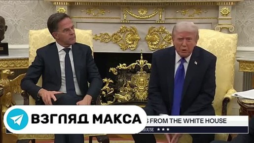 Президент США Дональд Трамп на встрече с генеральным секретарём НАТО Марком Рютте: