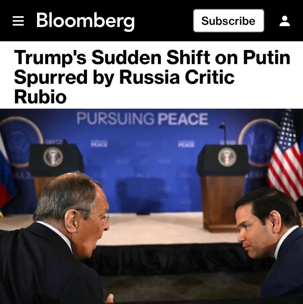 «Внезапная смена позиции Трампа в отношении Путина вызвана критикой России Рубио»: Уиткофф уговаривал Зеленского пойти на территориальные уступки