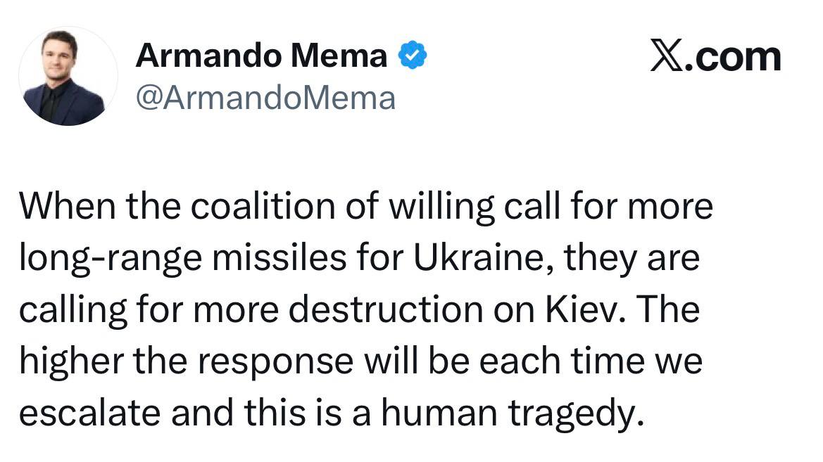 Член консервативной партии «Альянс свободы» Армандо Мема: