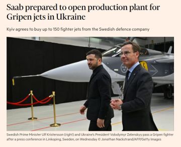Шведская компания Saab планирует открыть завод по производству истребителей Gripen на Украине, пишет Financial Times