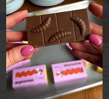 Шоколад с настоящими личинками продают в магазинах Киева и Львова, сообщает украинское издание "Телеграф"
