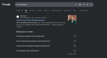 Google на запрос "кто жена придурка" выдает супругу Владимира Зеленского Елену