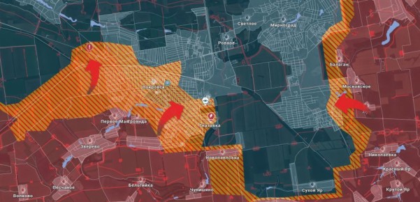 Русский флаг в Покровске. продвижение российских войск на нескольких участках