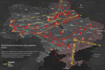 Появилась карта пролета ракет и дронов во время ночного удара по Украине