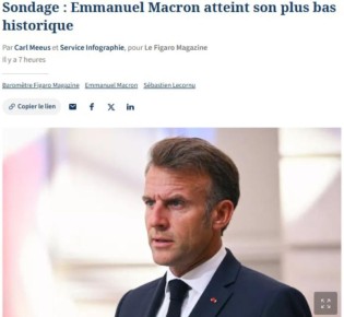 Уровень одобрения деятельности Макрона опустился на рекордно низкий уровень - 11%