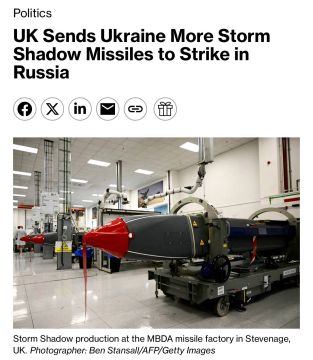 Великобритании недавно поставила Украине дополнительные крылатые ракеты Storm Shadow для дальнобойных ударов по России, сообщает Bloomberg со ссылкой на собственные источники