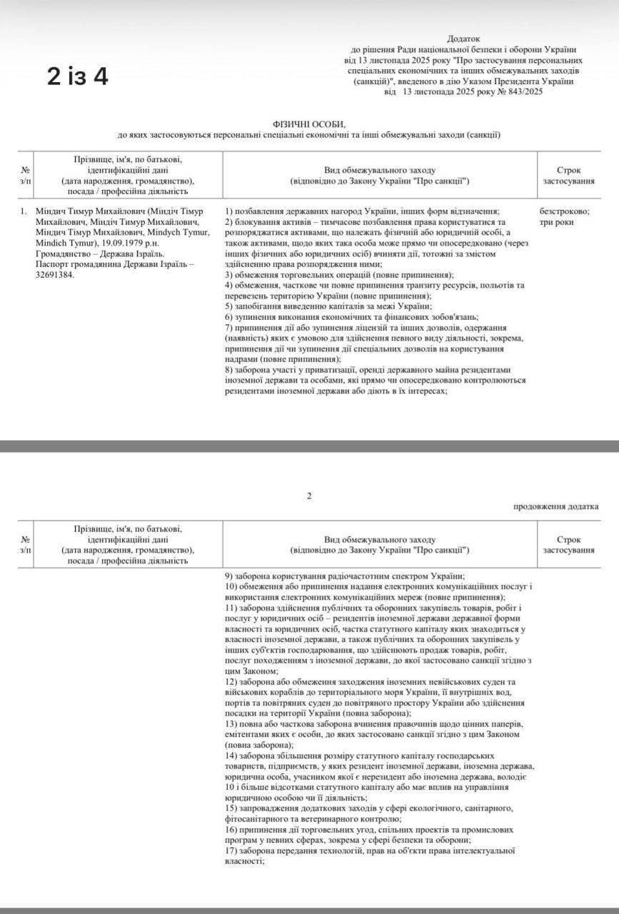 Когда "кресло задрожало". Внезапно Зеленский подписал санкции против Тимура Миндича и Александра Цукермана — фигурантов в деле о коррупции в сфере украинской энергетики