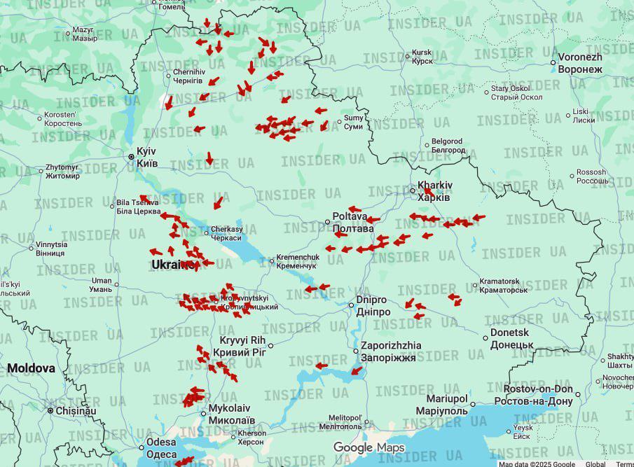 Более 125 "Гераней" в небе над Украиной