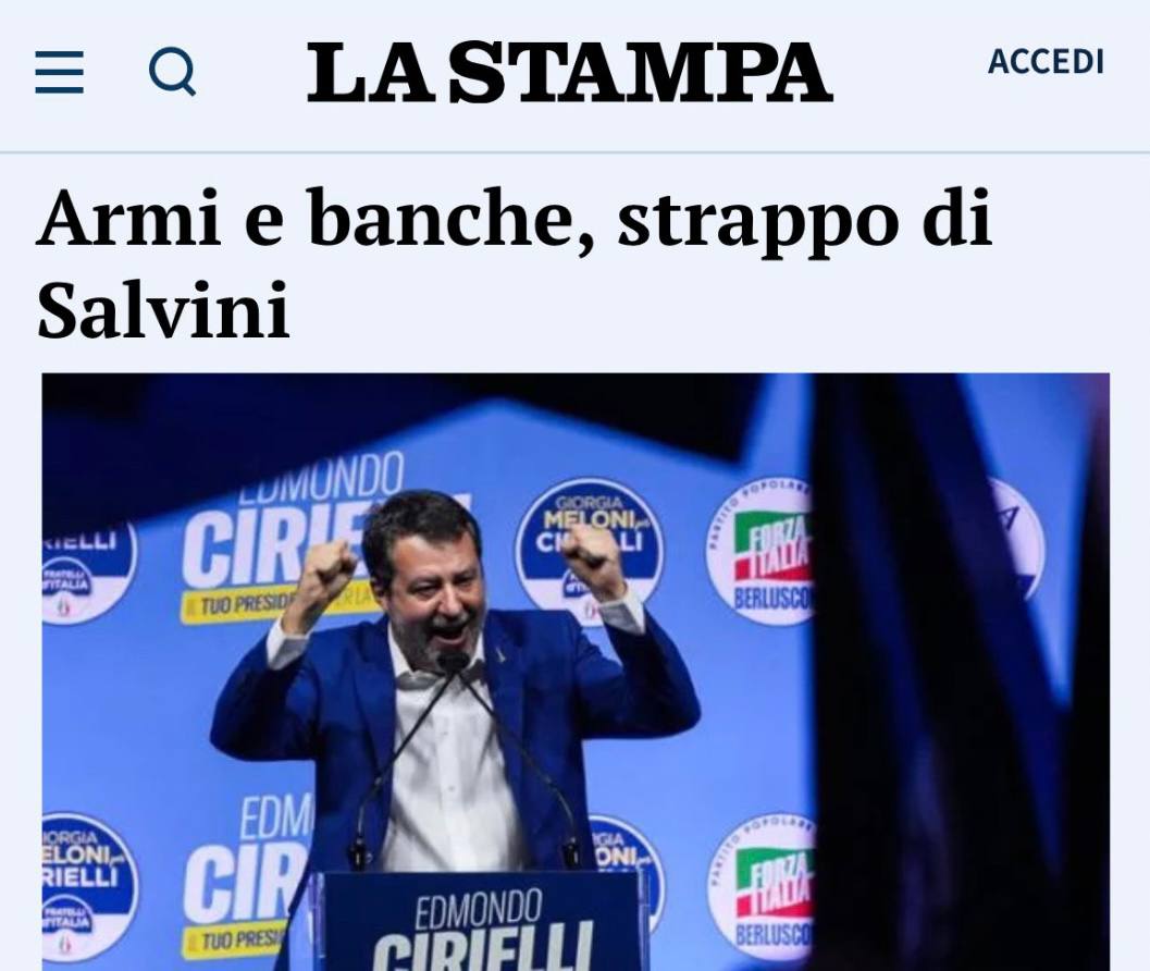 «Раскол Сальвини из-за оружия и банков»: Правительство Италии разделилось из-за Украины