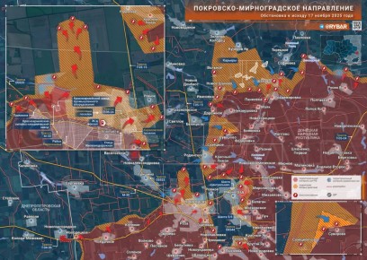 Успехи в Покровске. Какое то время назад в этом районе высаживались ГУР, но что то пошло не так, и теперь российские войска продвигаются на северо-западных окраинах Покровска