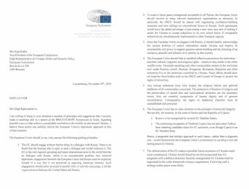 Евродепутат от Люксембурга Фернан Картайзер, посетивший РФ, призвал главу евродипломатии Каю Каллас срочно восстановить диалог с Россией и отказаться от планов военной интеграции Украины в ЕС