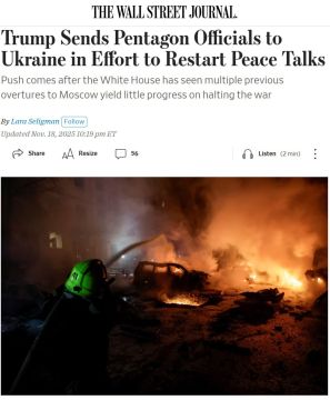 Дональд Трамп направляет представителей Пентагона на Украину для попытки возобновить мирные переговоры, сообщает The Wall Street Journal