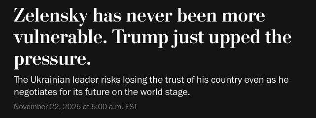 The Washington Post: Зеленский ещё никогда не был так уязвим