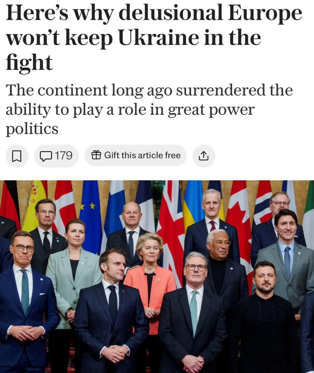 Европа обещает миллиарды, а на деле Киеву не хватает даже на оборону — The Telegraph