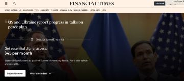 FT со ссылкой на источники сообщает, что представители США и Украины заявляют о значительном прогрессе в Женеве по мирному плану для окончания войны с Россией