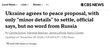 Украина согласилась на "мирный план Трампа", но незначительные детали еще нужно согласовать, пишет CBS News со ссылкой на чиновника из Белого дома