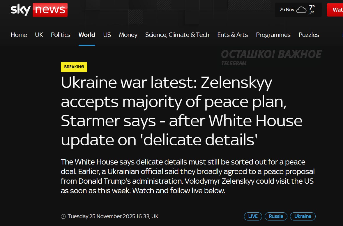 Зеленский согласился с большинством пунктов плана Трампа, но не всеми