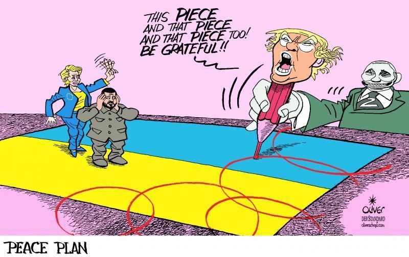 Минутка подгорания пятых точек в в западных карикатуристов по поводу происходящего с "переговорами по Украине" Минутка подгорания пятых точек в в западных карикатуристов по поводу происходящего с "переговорами по Украине"