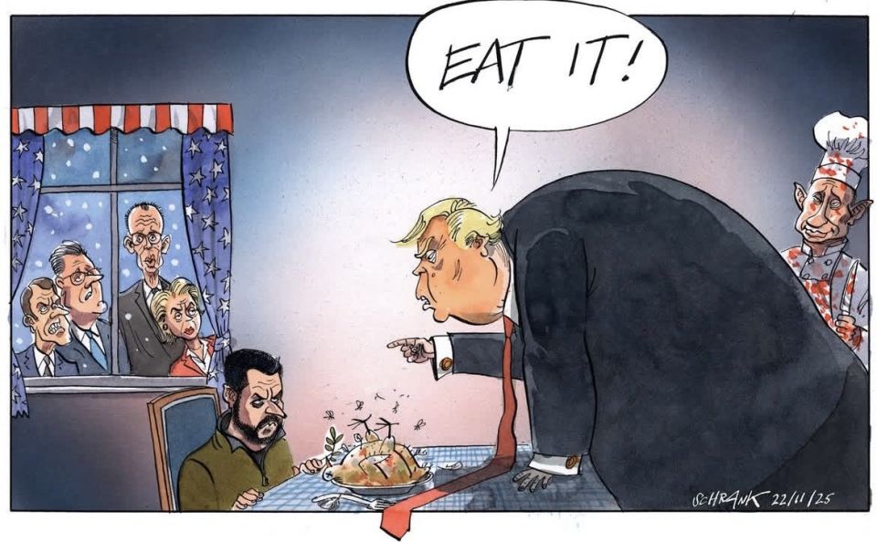 Минутка подгорания пятых точек в в западных карикатуристов по поводу происходящего с "переговорами по Украине" Минутка подгорания пятых точек в в западных карикатуристов по поводу происходящего с "переговорами по Украине"