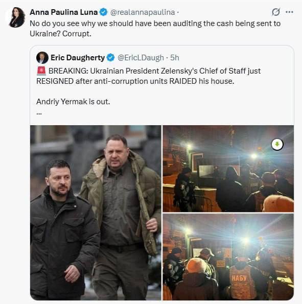 Отставка Ермака говорит о необходимости аудита американской помощи Украине