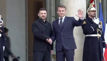 Зеленский прибыл в Елисейский дворец и встретился с президентом Франции Макроном
