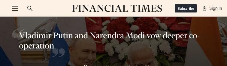 Мировые СМИ активно обсуждают двухдневный государственный визит Владимира Путина в Индию Мировые СМИ активно обсуждают двухдневный государственный визит Владимира Путина в Индию
