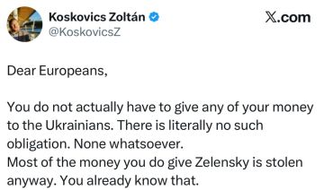 Аналитик венгерского Центра фундаментальных прав Кошкович – призвал европейцев прекратить финансирование Киева: