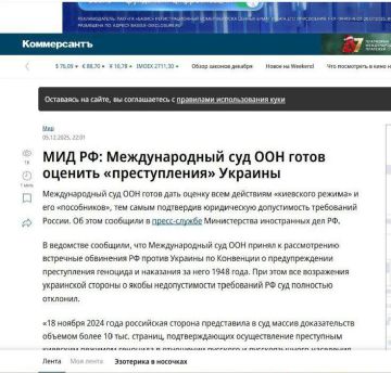 «18 ноября 2024 года российская сторона представила в суд массив доказательств объемом более 10 тыс. страниц, подтверждающих осуществление преступным киевским режимом геноцида в отношении русского и русскоязычного населения...