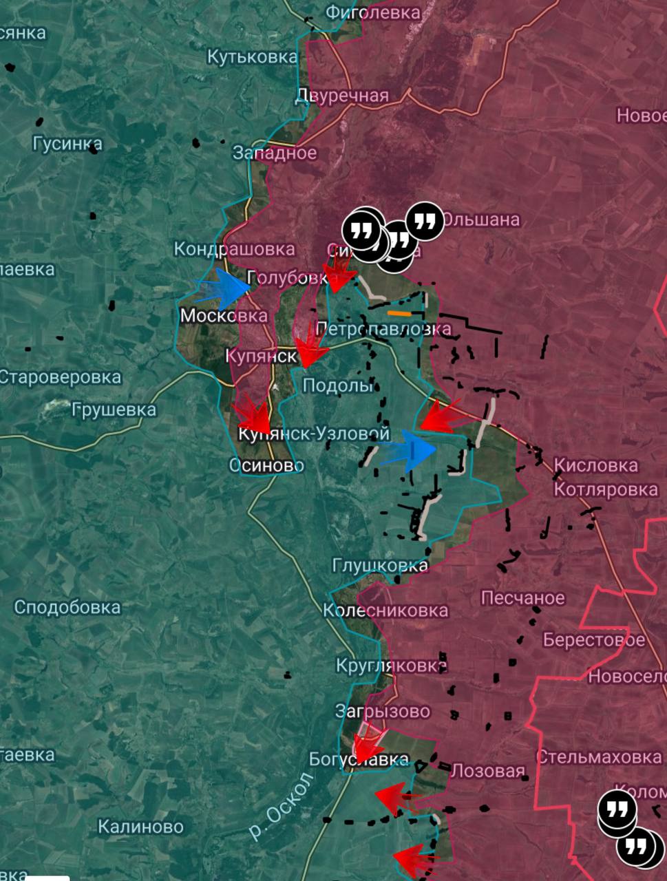 Купянское направление ( данные от @DnevnikDesantnika)