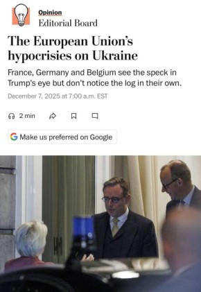 «Лицемерие ЕС в отношении Украины... С такими друзьями кому нужны враги?» — The Washington Post