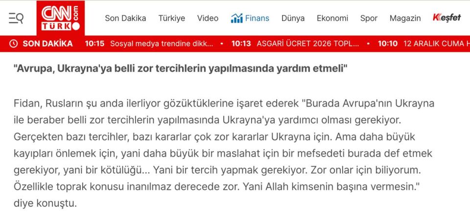 ������ �������� ������� ����������� �� ��������������� ������ ���� ����, � CNN Turk