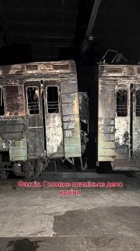 Противник опубликовал кадры депо и подвижного состава в Фастове (Киевская область) после трёхдневных ударов дронами «Герань-2»