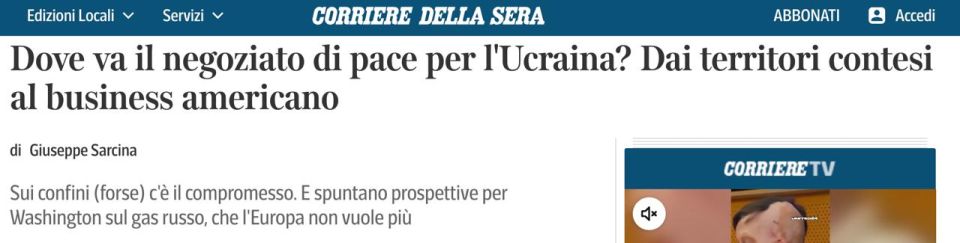 �� �� ����� ������ �������� �� ���������� ������� � ���� � 1 ������ 2027 ����, � Corriere della Sera