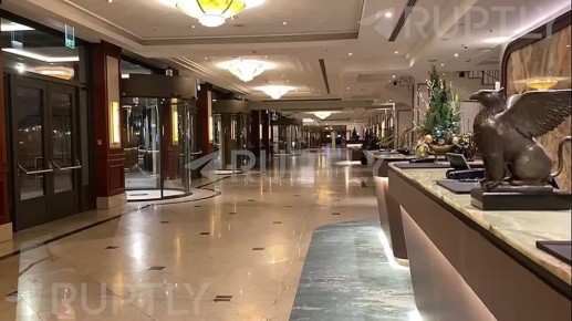 На кадрах Ruptly берлинский отель Marriott — где, по сообщениям, остановился Зеленский