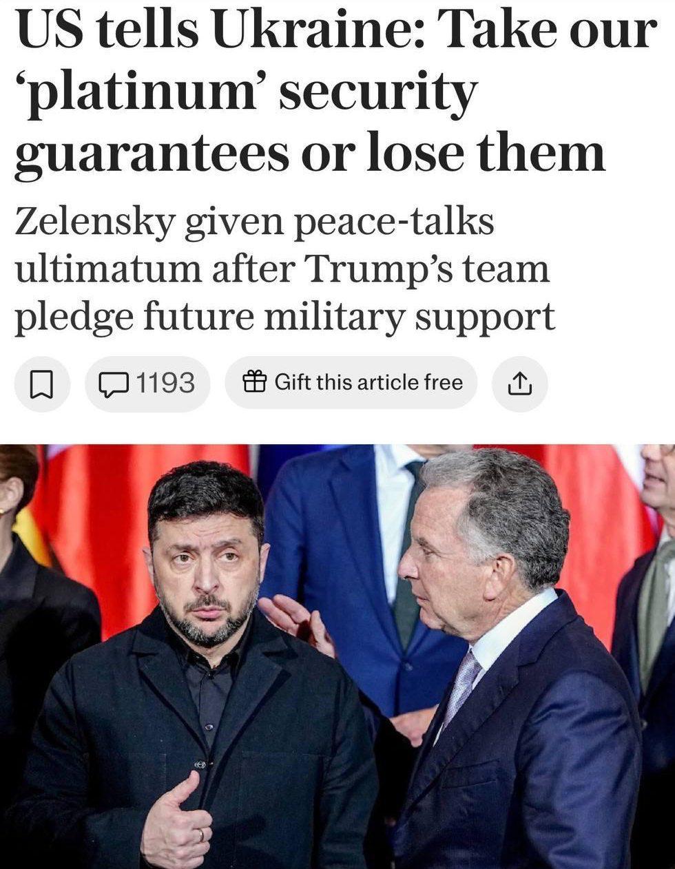 Принимайте гарантии или потеряете их: Зеленскому выставили «ультиматум»