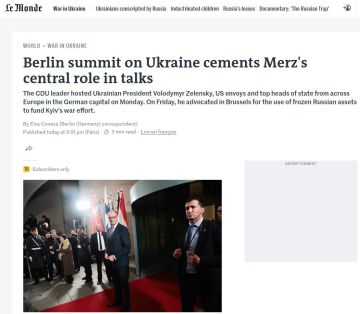 Французская газета Le Monde опубликовала статью о том, как Мерц обошел Макрона и стал первым в Европе