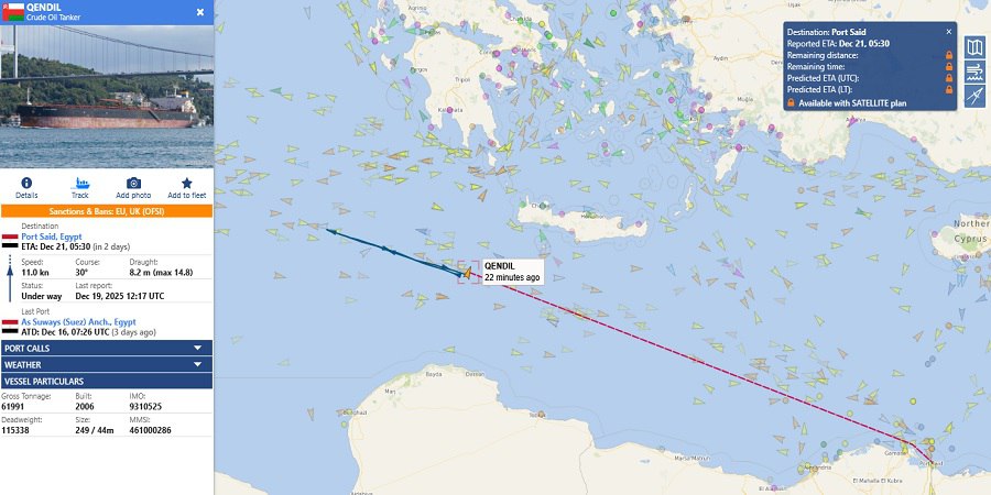 Враг атаковал нефтяной танкер в Средиземном море Враг атаковал нефтяной танкер в Средиземном море