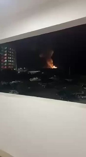 Момент мощного прилета по Каракасу