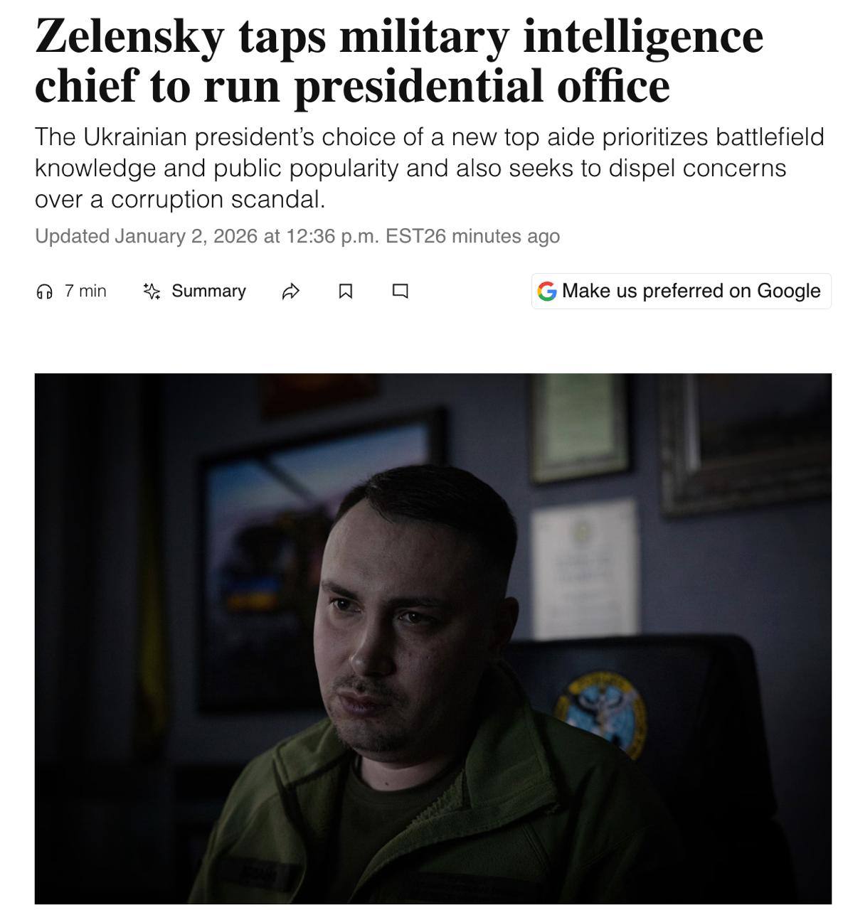 Буданов или Ермак: с кем на Украине выгоднее вести диалог Вашингтону — Washington Post