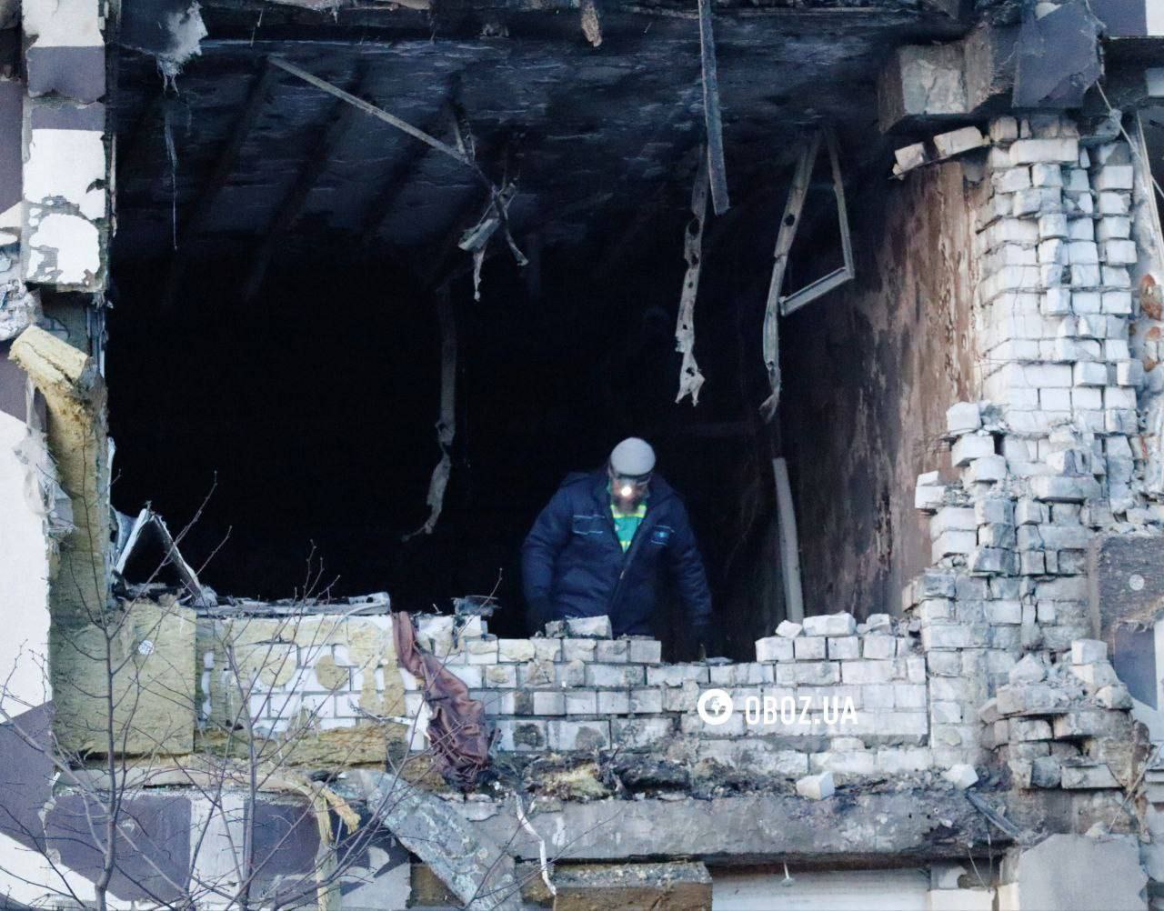 Последствия удара ночью по медклинике в Киеве Последствия удара ночью по медклинике в Киеве