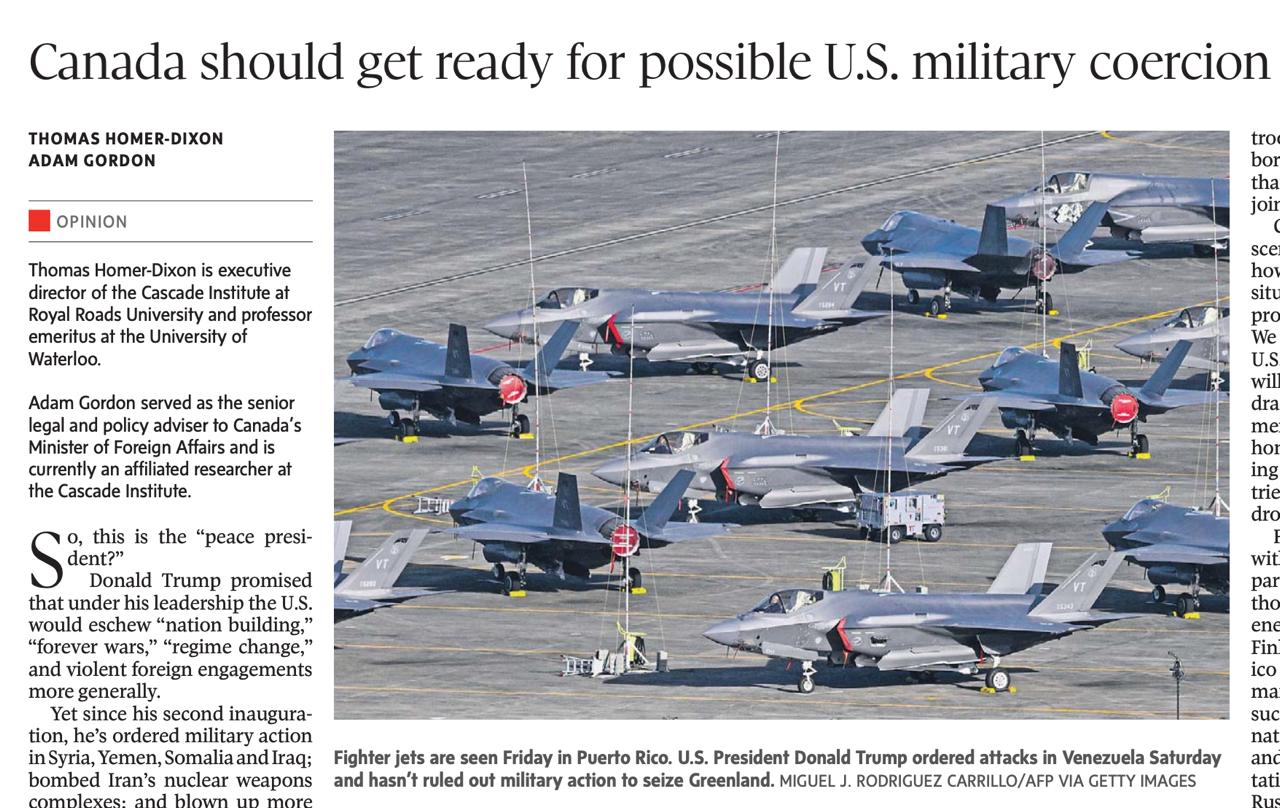 «Канаде надо приготовиться к возможному военному давлению со стороны США»