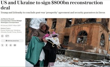 Telegraph пишет, что на Давосском форуме Трамп и Зеленский подпишут соглашение о создании фонда восстановления Украины с капиталом аж 800 миллиардов долларов