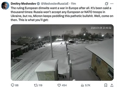 Дмитрий Медведев предупреждает: Россия не примет европейские и натовские войска на Украине