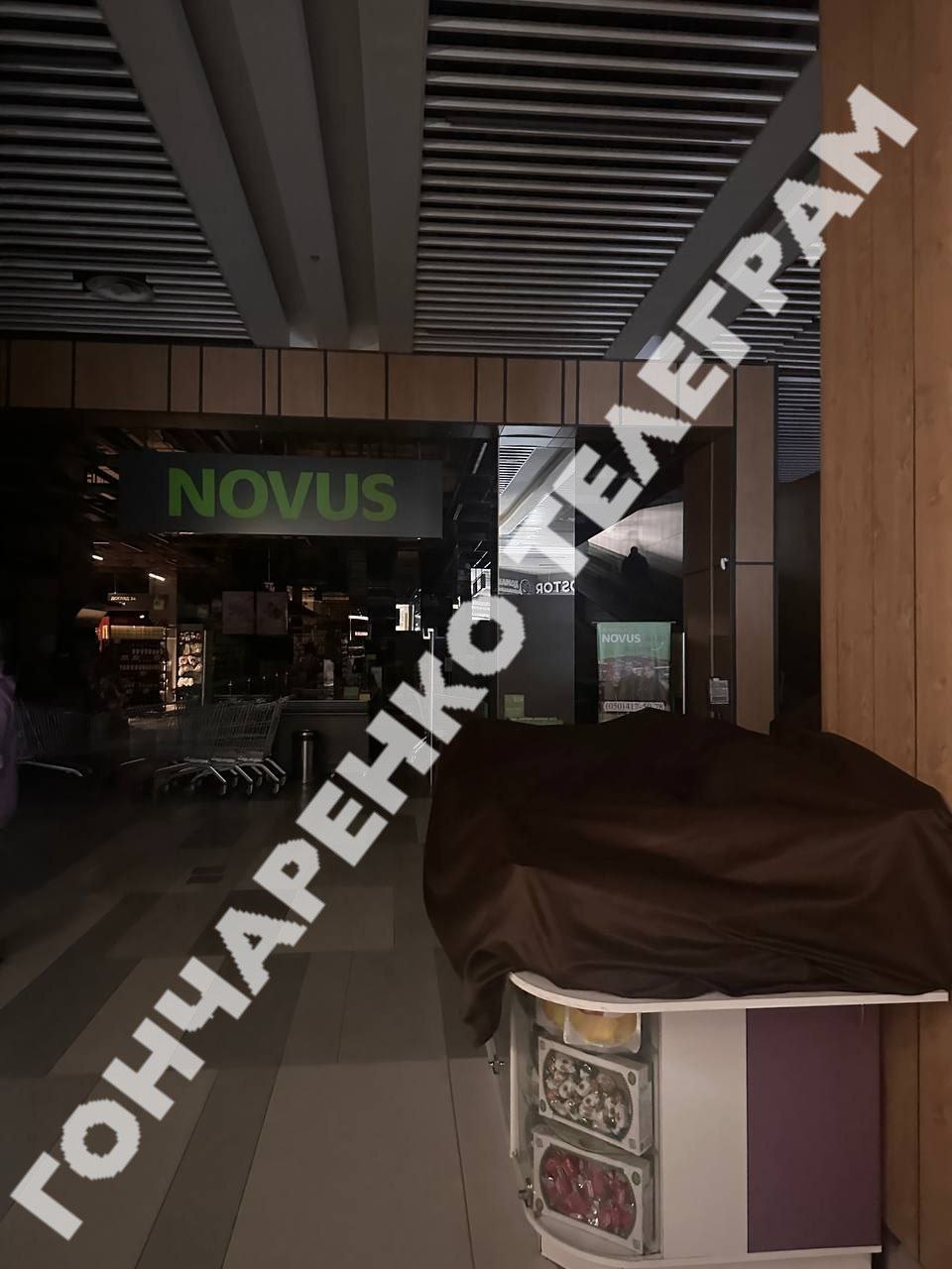 Украинский депутат Гончаренко* публикует фото одного из закрытых супермаркетов в Киеве